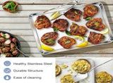 Stainless Steel Toaster Oven Trays, 2 Pack Small Non Toxic Baking Cookie Sheets for Cake Baking, V1189-LC-RY-00059