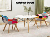 1 Artiss Dining Table and 2 Chairs Set DSW 90cm DSET-DSW90-66FBX2
