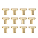 12 Pack Gold Cabinet Knobs Zinc Alloy Drawer Knobs Cabinet Knob Handles Hardware with Screws V1294-YM0901-3116240016411