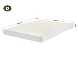 Artiss Compression Bed Frame Double Size No Assembly Vacuum High Density Sponge Boucle Cream White BED-FOAM-BASE-D-WH