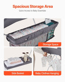 VEVOR Baby Changing Table, Foldable Diaper Change Station with Side Basket, Adjustable Height V952-ZDNBTSHSXXSD4UOQF001V0