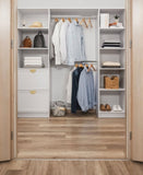 BASEL WALK IN WARDROBE KIT - WHITE - HAMPTONS - HALF MOON BRASS V164-ECW5H04G