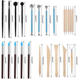 Polymer Clay Tools, Clay Tools Kit, 24pcs Clay Sculpting Tools Set with Stylus and Rock Painting Kit V1366-AZ2-W-24188
