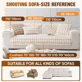 Super Soft Plush Non-Slip Sofa Cushion Covers, Thick Rabbit Plush Sofa Cushion Super Soft Faux Fur V1258-DP02-F-777