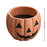 Halloween Decor, Pumpkin Planter with Jack O Lantern Face, Fall Decor for Porch, Indoor Outdoor, V1369-AZ3-W-21678