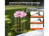 Wedding Flower Stand, 10PCS 60cm Column Flower Stand, Floral Stands with Acrylic Laminate, Hexagonal V952-HLHJLFT10J60YUXKY001V0