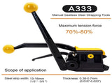 Steel Strapping Tool A333 Stainless Manual Belt Packaging Banding Machine Metal Free Buckle Packing V1107-146-93275
