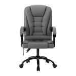 Artiss 2 Point Massage Office Chair Fabric Black MOC-C-FZ23-2P-GR