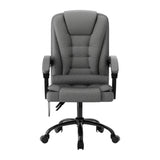 Artiss 2 Point Massage Office Chair Fabric Black MOC-C-FZ23-2P-GR