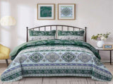 Breezy Tropical green Cozy 3 Pc Bedspread & Pillow Cover Set V745-MAC080362Q13U