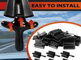 50 Pcs Safe T Post Caps, T Post Caps Safety, Vinyl T Post Topper Safety T Post Caps, Black V1366-AZ2-W-14337