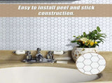 Tiles 3D Peel and Stick Wall Tile Hexagon White V63-836601