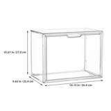 Transparent Organizer Bin for Book Storage and Desktop Organization At Home V1192-AZ-W-32893
