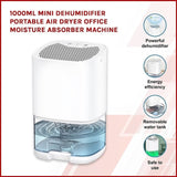 1000ML Mini Dehumidifier Portable Air Dryer Office Moisture Absorber Machine V63-840051