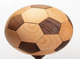 Handcrafteden Football Puzzle 3D Mortise and Tenon Soccer Ball Assembly Kit Walnut , Beech V1107-CS-LBSMZQ1