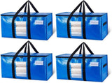 4 Pack Extra Large Moving Bags, Storage Bags with Visible Window, 93L Heavy-Duty Totes For Storage, V1189-LC-AMZ-00259