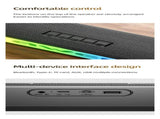 AWEI KA23 Wireless Bluetooth Soundbar, RGB Dynamic Lighting Stereo Speakerblack V1300-KA23-BLACK