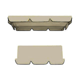 Garden Swing Seat Cover Set Replacement Canopy and Cushion Cover Weather Resistant Fabric for Double V1366-AZ2-W-14873