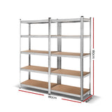 Giantz 2x1.8M Garage Shelving Warehouse Rack Pallet Racking Storage Shelf Silver WR-9X18-GVN-SVX2