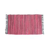 Tonal Chindi Cotton Handmade Floor Mat with Tassels 70 x 120 cm Pink V442-BZO-FLOORR-TONALCHINDI-PINK-RE