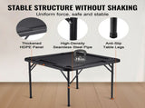Mahjong Table, Square 4 Player Folding Card Table with 4 Cup Holders & 4 Chip Trays, Portable Domino V952-SDMJZHSDMNGP0C7TXV0