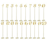 20 Pcs Metal Table Numbers 1-20 Table Numbers for Wedding Reception 12 Inch Party Table Number with V1369-AZ3-W-12722