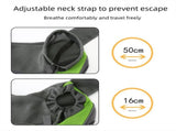 Black Portable Pet Sling Backpack for Small Dogs and Cats Size S with Breathable Mesh Design V888-ELOSUNG43828