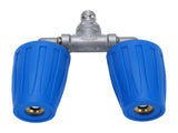 Double Heads Rotating Nozzle 4000psi High Pressure Washer Turbine Nozzle with 1/4 Inch Quick Connect V1294-YM0901-3111250011211