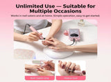 Rhinestone Electric Nail Drill Kit with Heart Display - Rechargeable Nail File Machine with 11 Drill V888-ELOSUNG57282