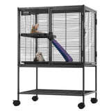 VEVOR 34" Metal Small Animal Cage 2-Tier Rolling Ferret Cage with Tray A Ramp V952-JSXDLJS24173EGCSNV0
