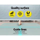 Everfit 3m x 1m Air Track Mat Gymnastic Tumbling Mint Green and Grey ATM-3-1-01M-MG