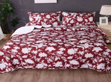 Ramesses Spring Red 3 Pcs Bamboo Blend Ultrosonic Reversible Comforter Set King V442-KIT-COMFORTER-3PCSSPRING-RED-KI