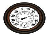 20cm Antique Indoor Outdoor Thermometer Hygrometer Temperature Humidity Meter Wall Clock Thermometer V1369-AZ3-W-12897