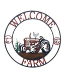 Laser Cut Tractor Welcome Wall Art 60cm V637-71647WEL