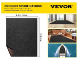 Bass Boat Carpet Cutpile Marine Carpet 6 x 13 ft Charcoal Black In/Outdoor V952-JZXWDTTH1.84MAXUHV0