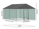 Extra Large Green Chicken Coop Cage Run Rabbit Hutch Walk In Hen Enclosure 300x400x270cm V178-59383