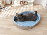 Cooling Ice Silk Pet Bed for Small Dogs and Cats, Breathable Summer Nest with Washable Cushion, V1341-ZY-M5MWNNBL-LIGHTGREY-L7058CM