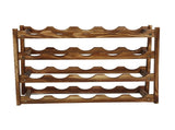 Wine Rack Pine Wood Wine Bottle Storage Shelf Display Organizer Decor for Countertop Home 4 Layer 20 V1294-YM0703-3116230002813