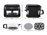Devanti Air Fryer 5.5L Touch Control Electric Cooker 1200W Black AF-K-F-39TX-GLS-BK