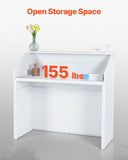 Reception Desk, 1180 x 500 x 1115 mm Rectangular Front Table, Office Reception Desk, Retail V952-YBQTJXWCTBDCYNOVBV0