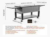 75.7L Rolling Ice Chest, Hold up to 50 Bottles / 110 Cans, Portable Patio Party Bar Drink Cooler V952-HWLQTCDZJHSHPA24Z001V0