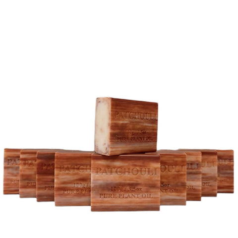 10x 100g Plant Oil Soap Patchouli Scent Pure Natural Vegetable Base Bar V238-SUPDZ-39487702302800