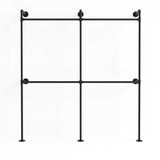 Artiss Industrial Pipe Clothing Rack Garment Clothes Display Stand Wall Mounted HANGER-B-12-RAIL-BK