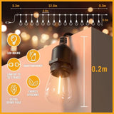 Solar Power 15 LED 18.2M Festoon String Lights Wedding Party WaterProof V465-82023