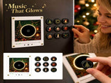 Christmas Fridge Decor Magnetic Vinyl Record Music Box with 9 NFC Music Refrigerator Magnets, LED V1192-AZ-W-34213
