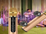 Multifunctional Wireless Bluetooth Karaoke Microphone Gold V1263-JX-6968-3
