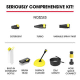 JET-USA RX540 Electric High Pressure Washer, 2800PSI 2 Nozzles, Brush Head, Deck Cleaner, Detergent V219-PRWELEJT40SA