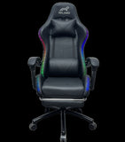 Gaming Chair With Headrest and Foot Rest LED Light - Pink White V957-GMCHLED001PW