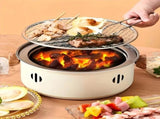 Portable mini tabletop barbecue grill, made of stainless steel, includes a grill mesh, designed for V1232-BXSSKL001