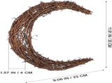 Tutuviw Rattan Crescent Moon Shaped Grapevine 11.8in Natural Rattan Vine Branch V1189-WXFWAL-20260319-00579